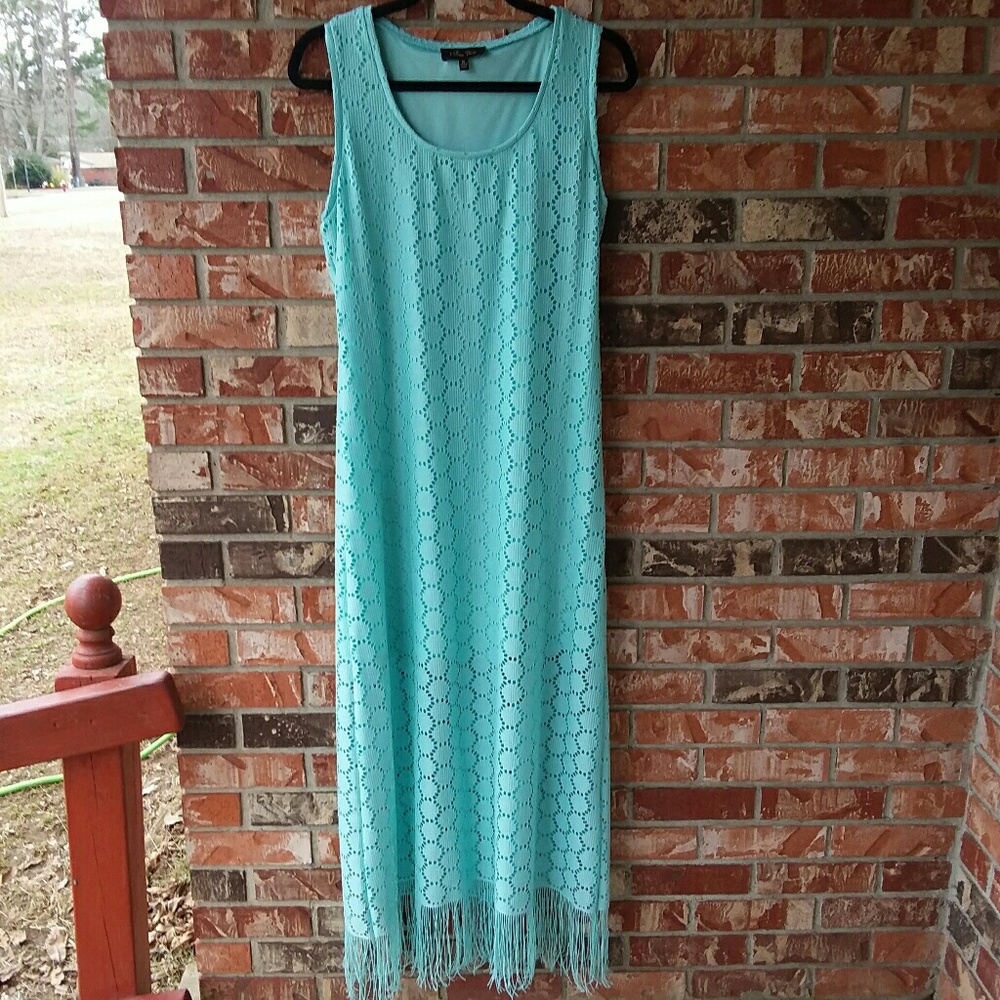 Melissa Paige seafoam green dress